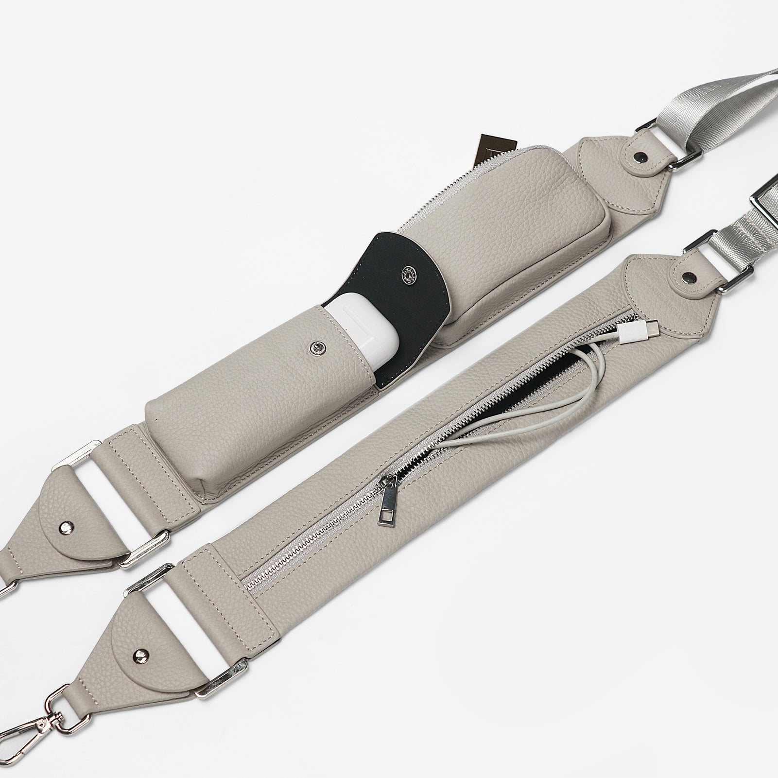 Alexa Strap – Gray with Silver Hardware