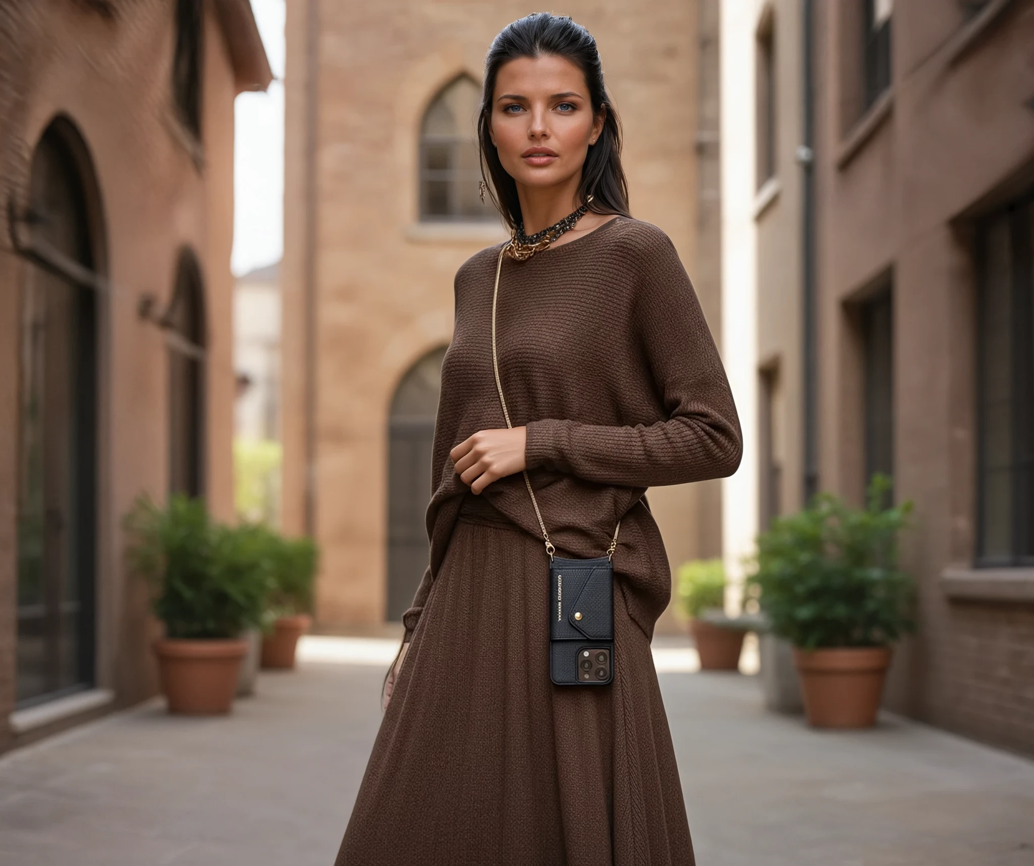 Isabella Strap – Gold Snake Chain