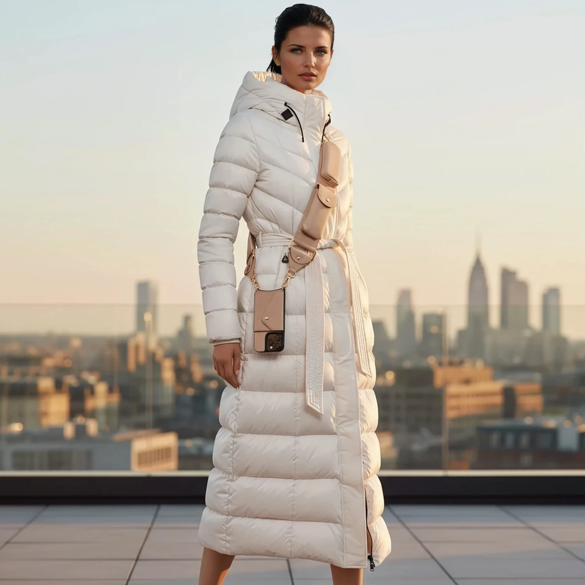 Alexa Strap – Beige Premium Leather with Gold Hardware