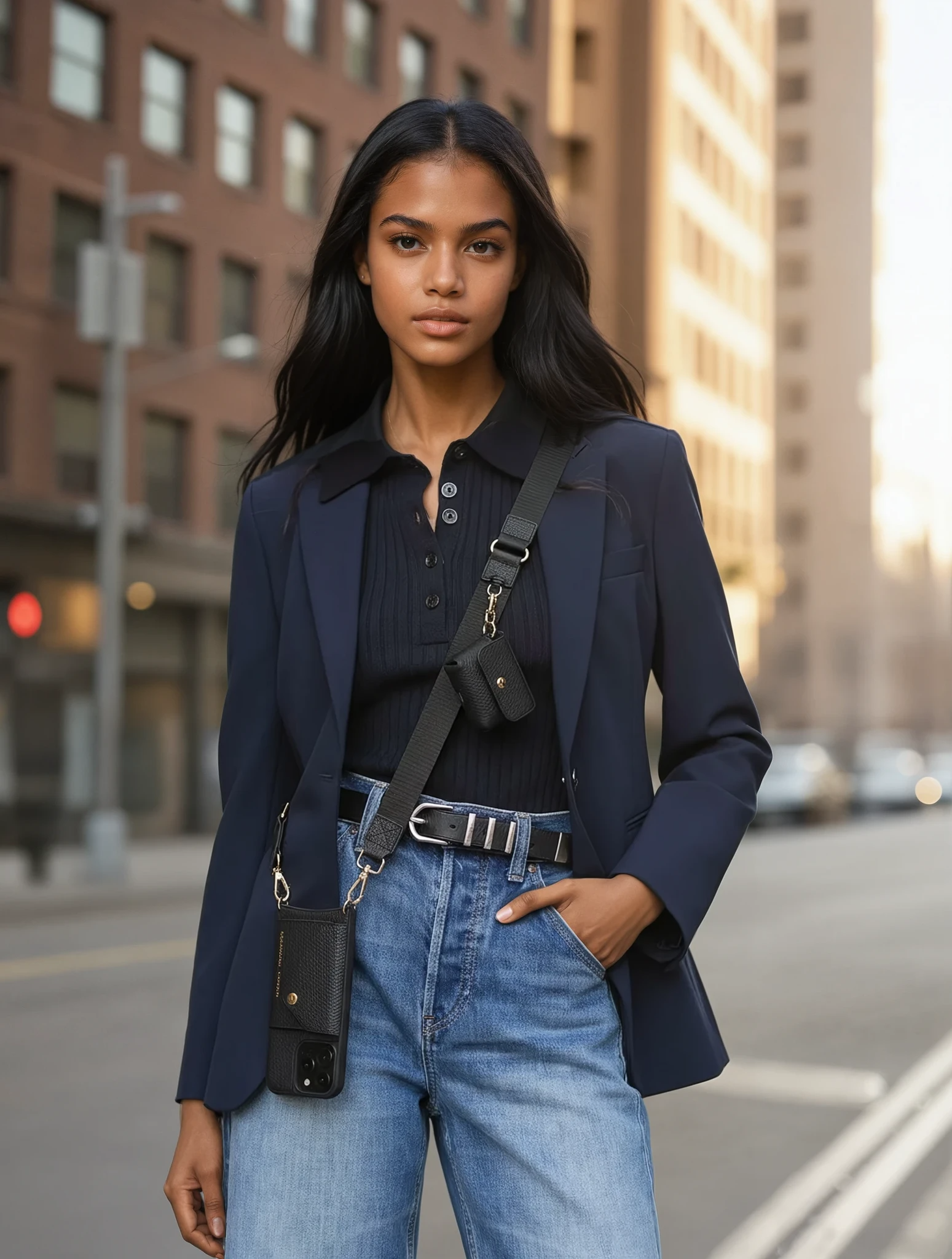 Cloud Strap – Black with Gold Hardware