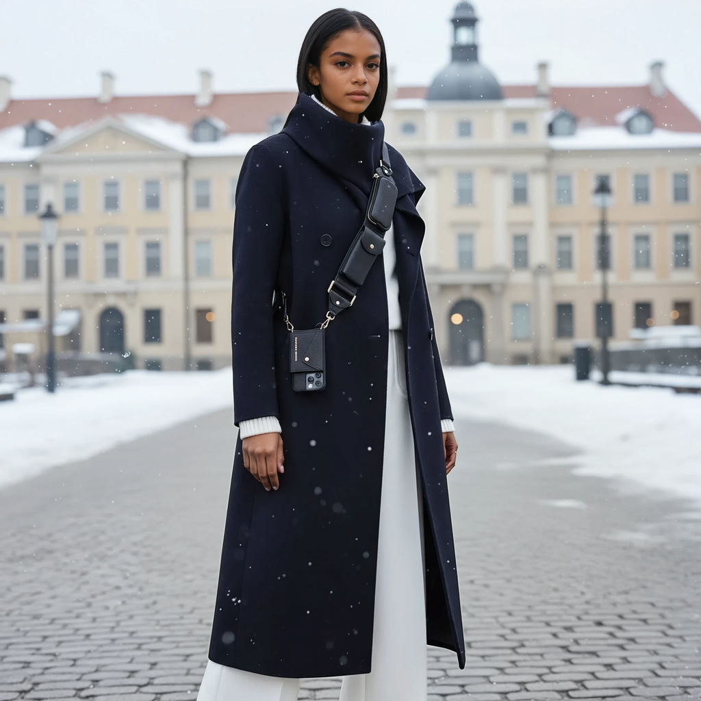 Alexa Strap – Black with Gold Hardware