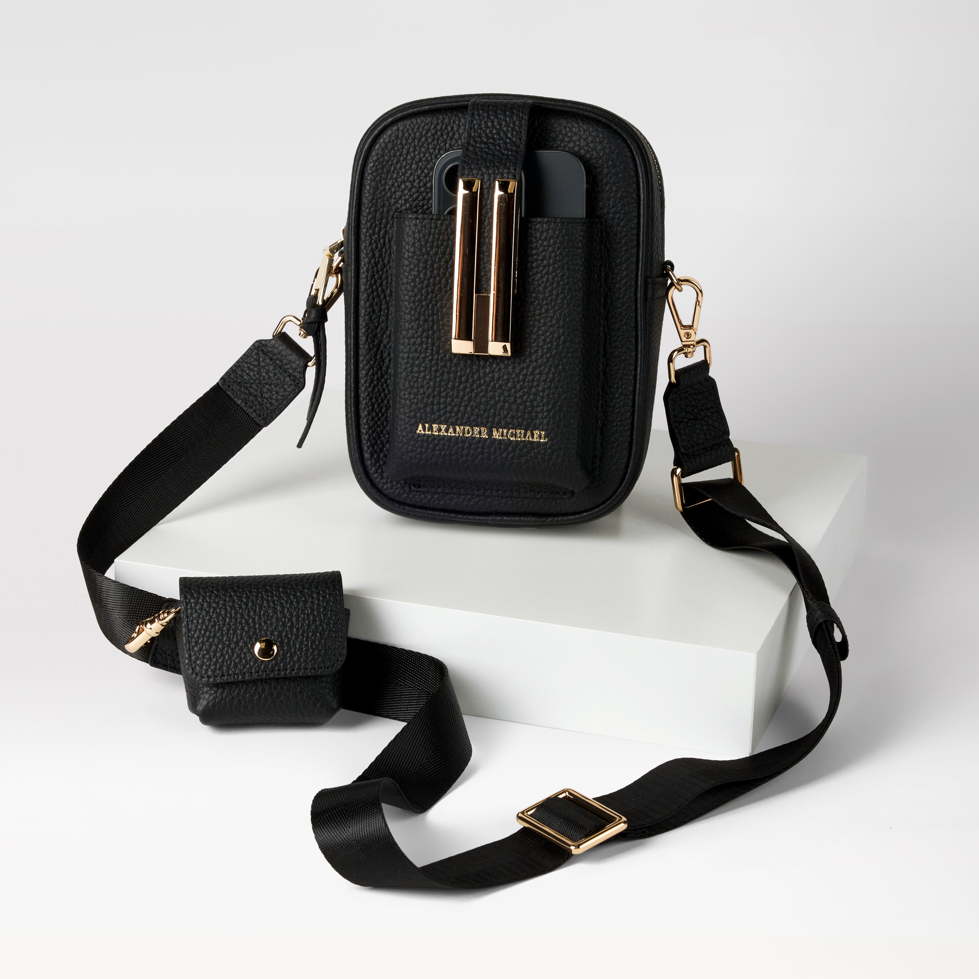 Luxe Luna Crossbody Bag - Black