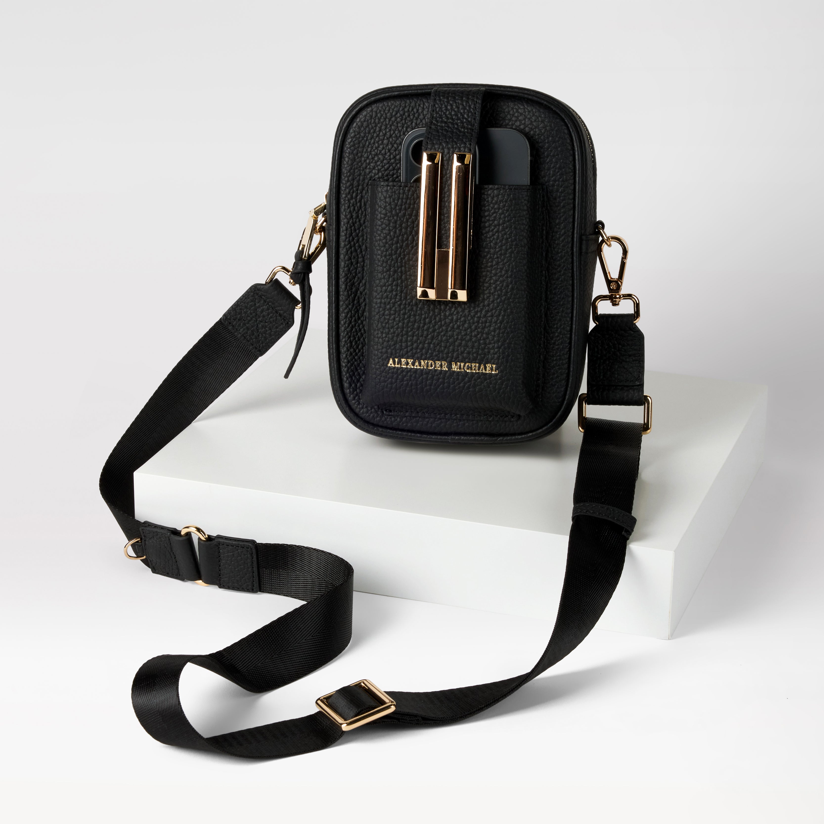 Luxe Luna Crossbody Bag - Black