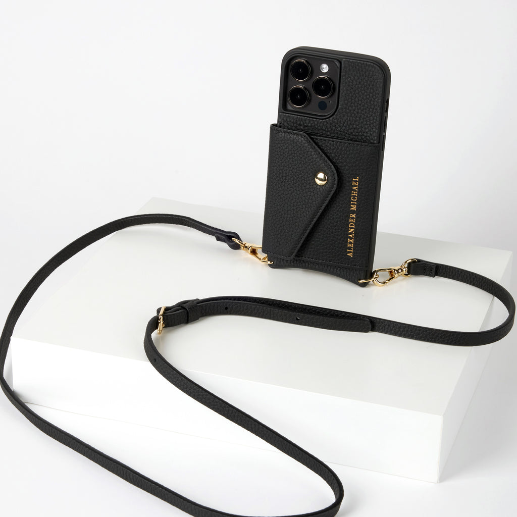 Caviar Phone Case Wallet – Black