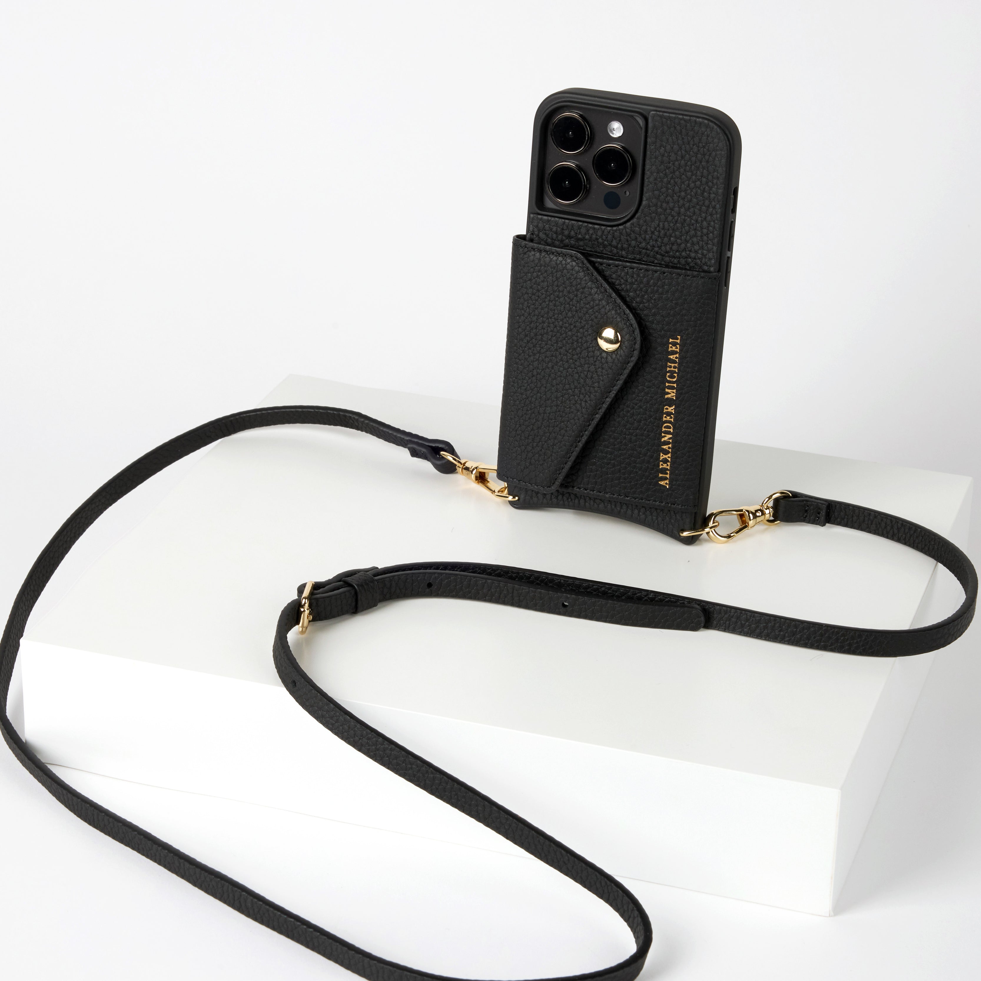 Caviar Phone Case Wallet – Black