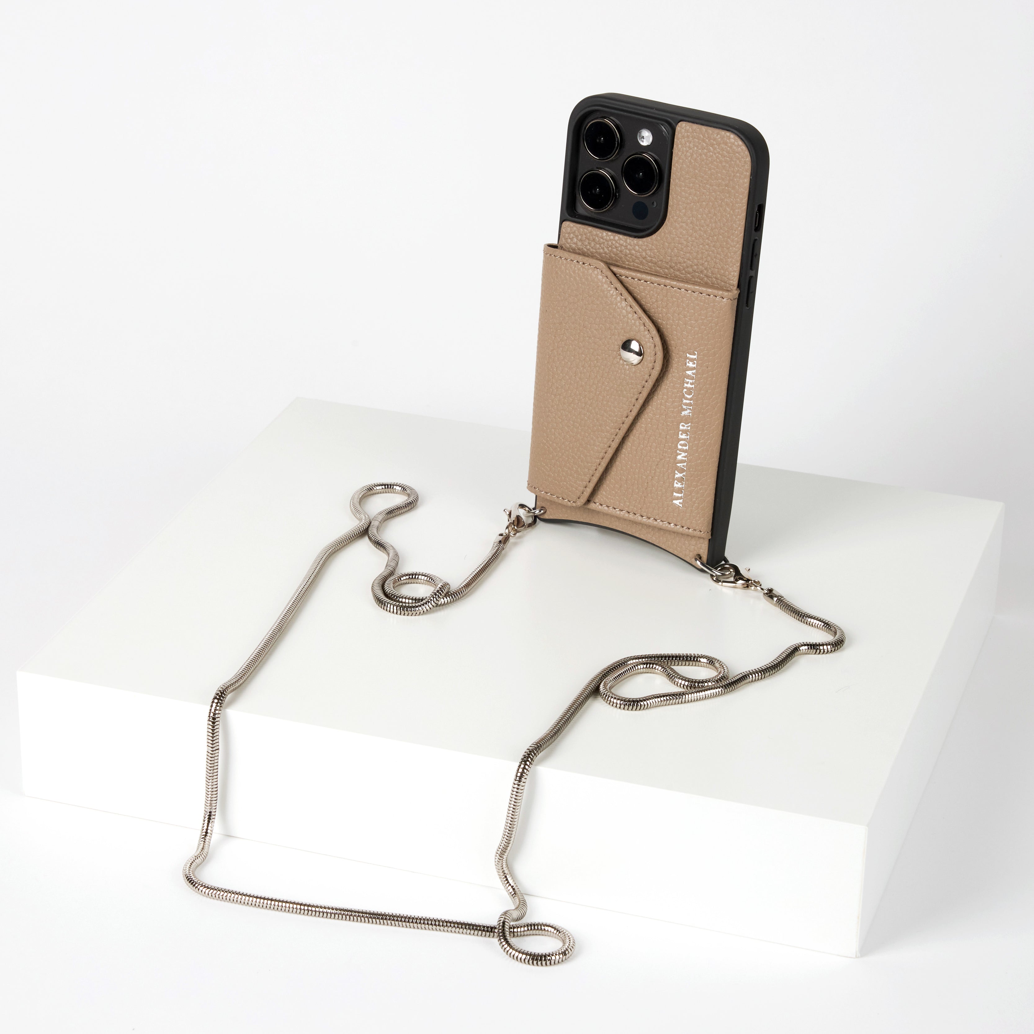 Caviar Phone Case Wallet – Greige | VEGAN EDITION