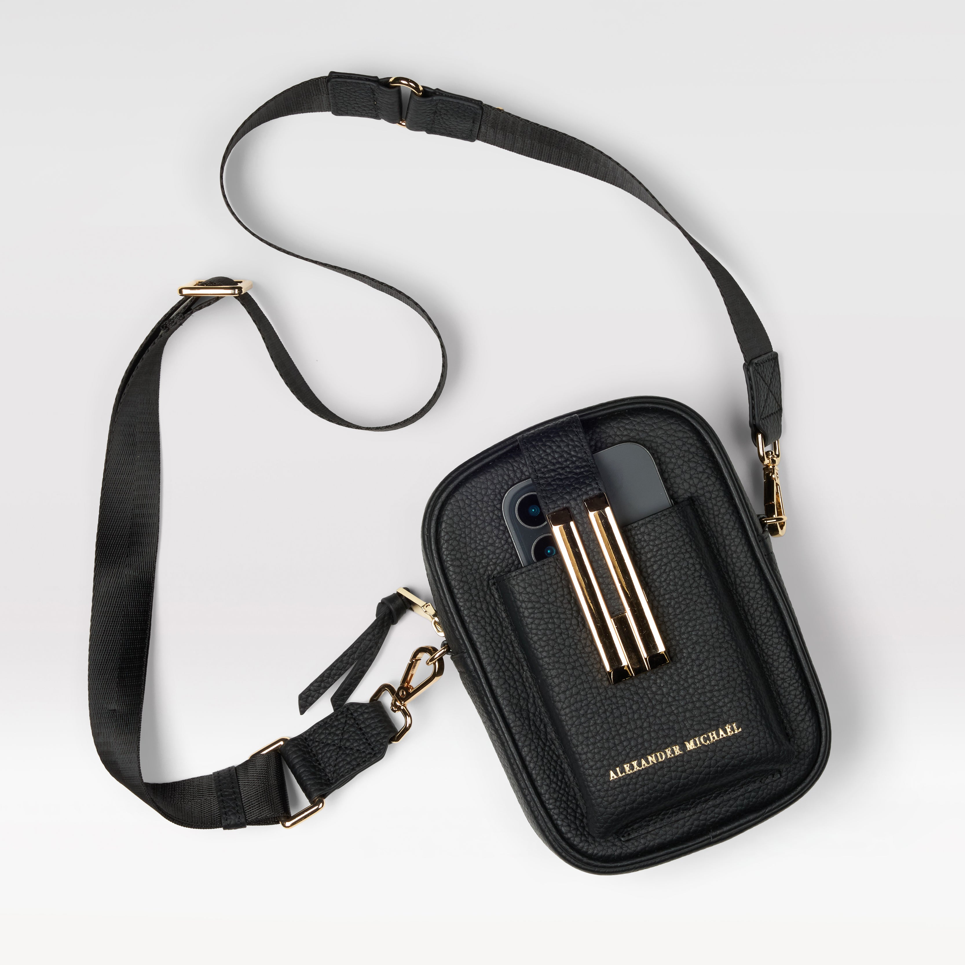 Luxe Luna Crossbody Bag - Black