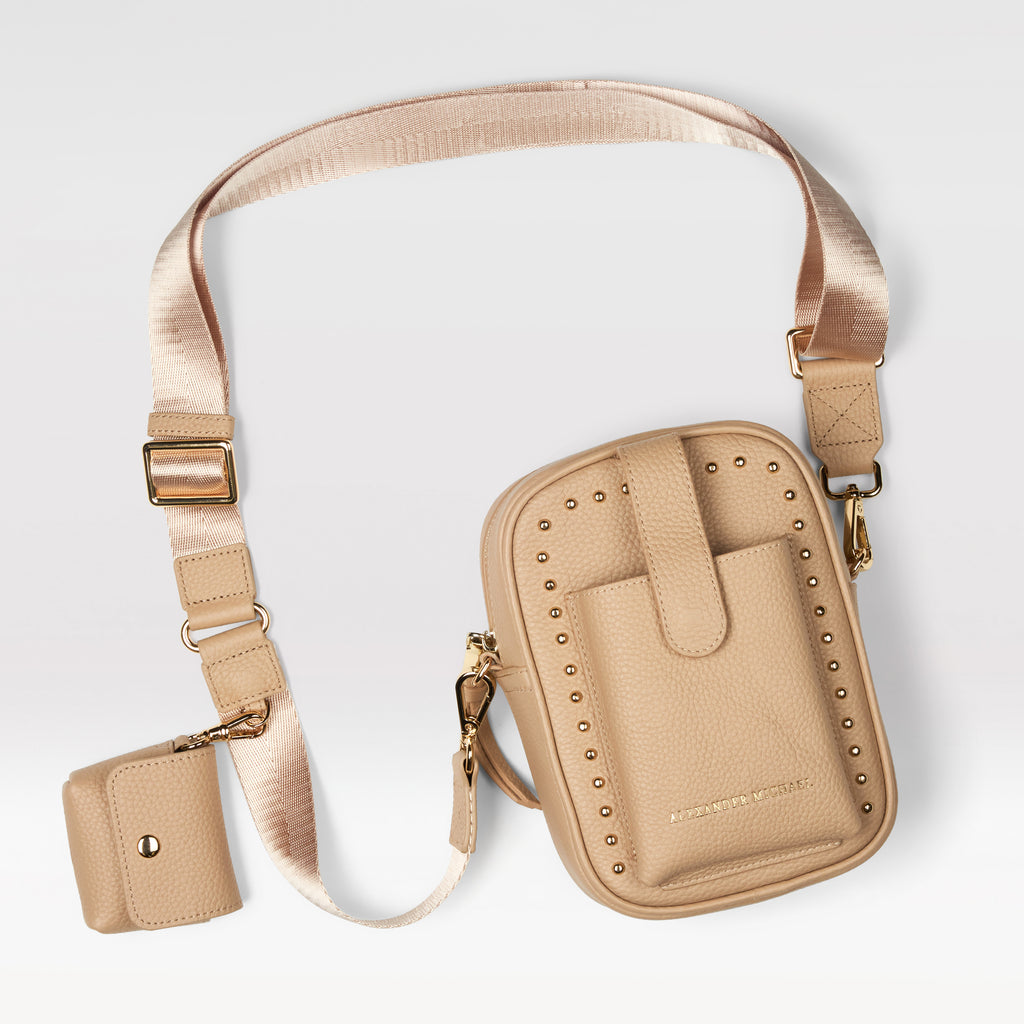 Rebel Luna Crossbody Bag - Beige