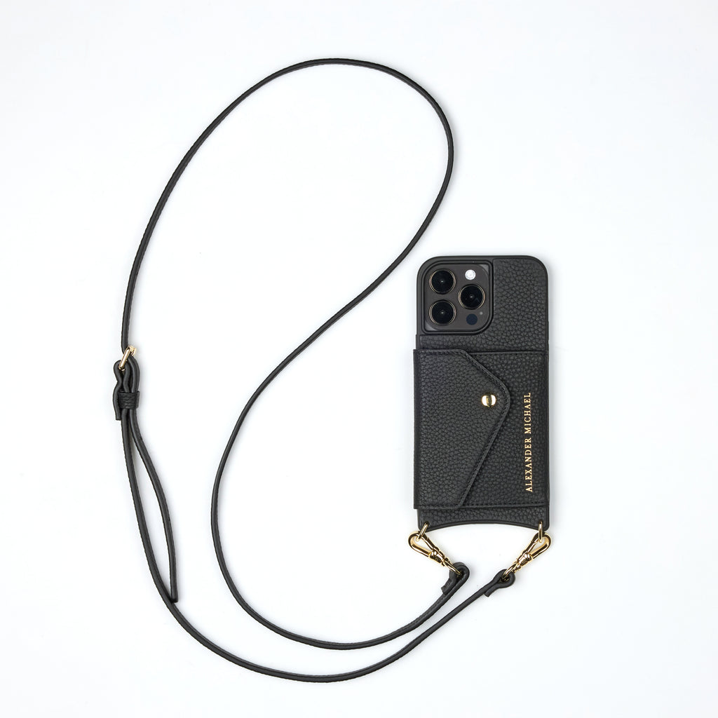 Caviar Phone Case Wallet – Black