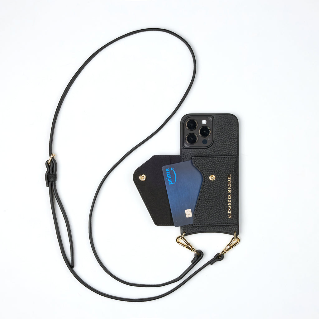 Caviar Phone Case Wallet – Black