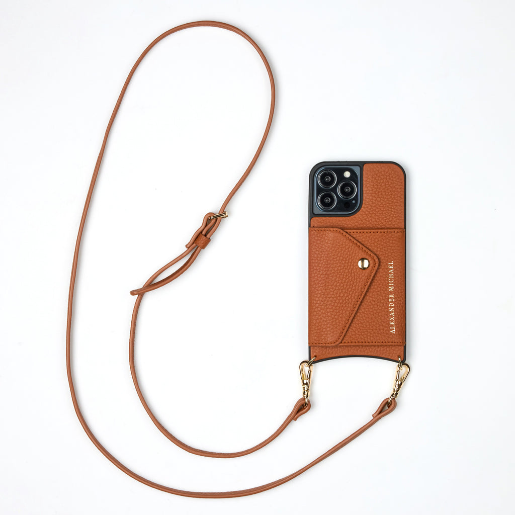 Caviar Phone Case Wallet – Luxe Tan