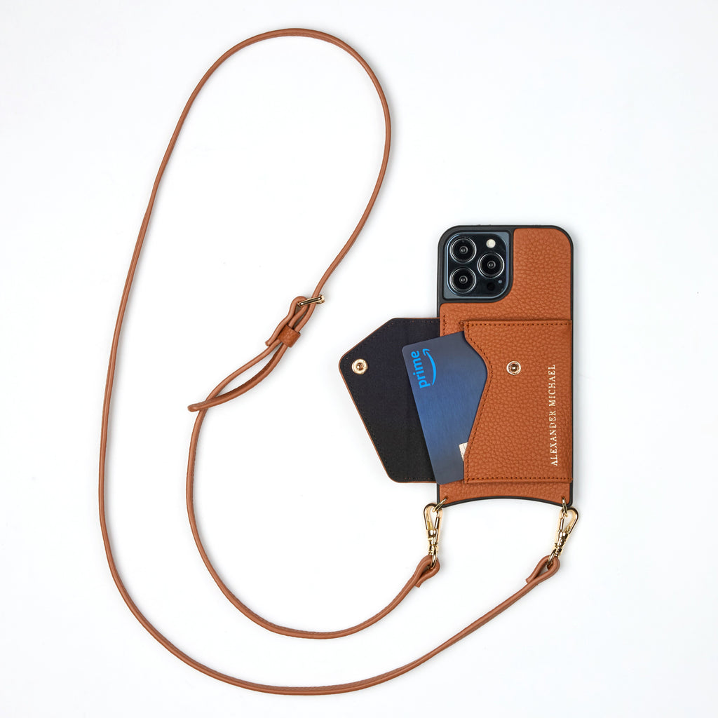 Caviar Phone Case Wallet – Luxe Tan