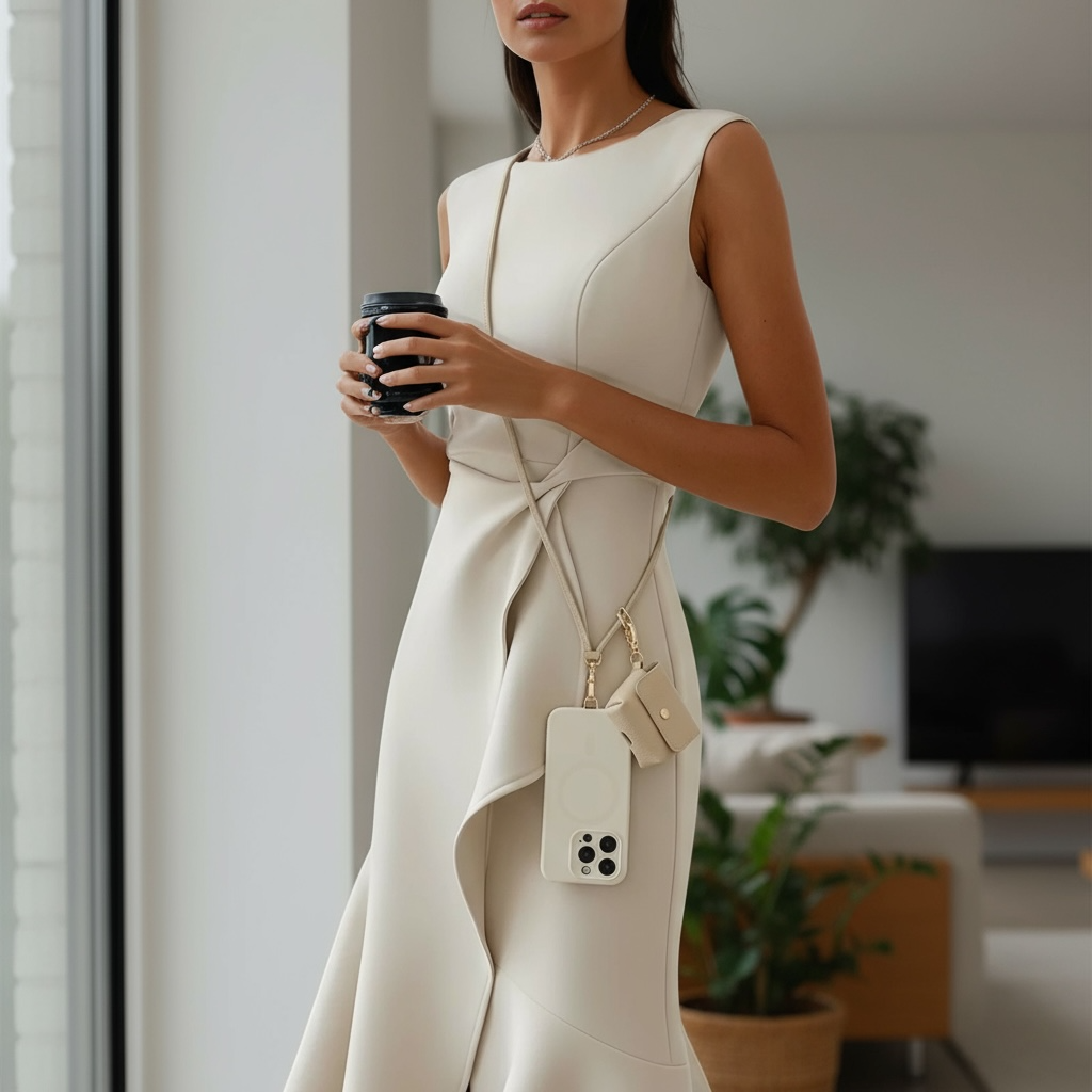 Active Vibes Phone Lanyard by Alexander Michael (Vanilla Dune)