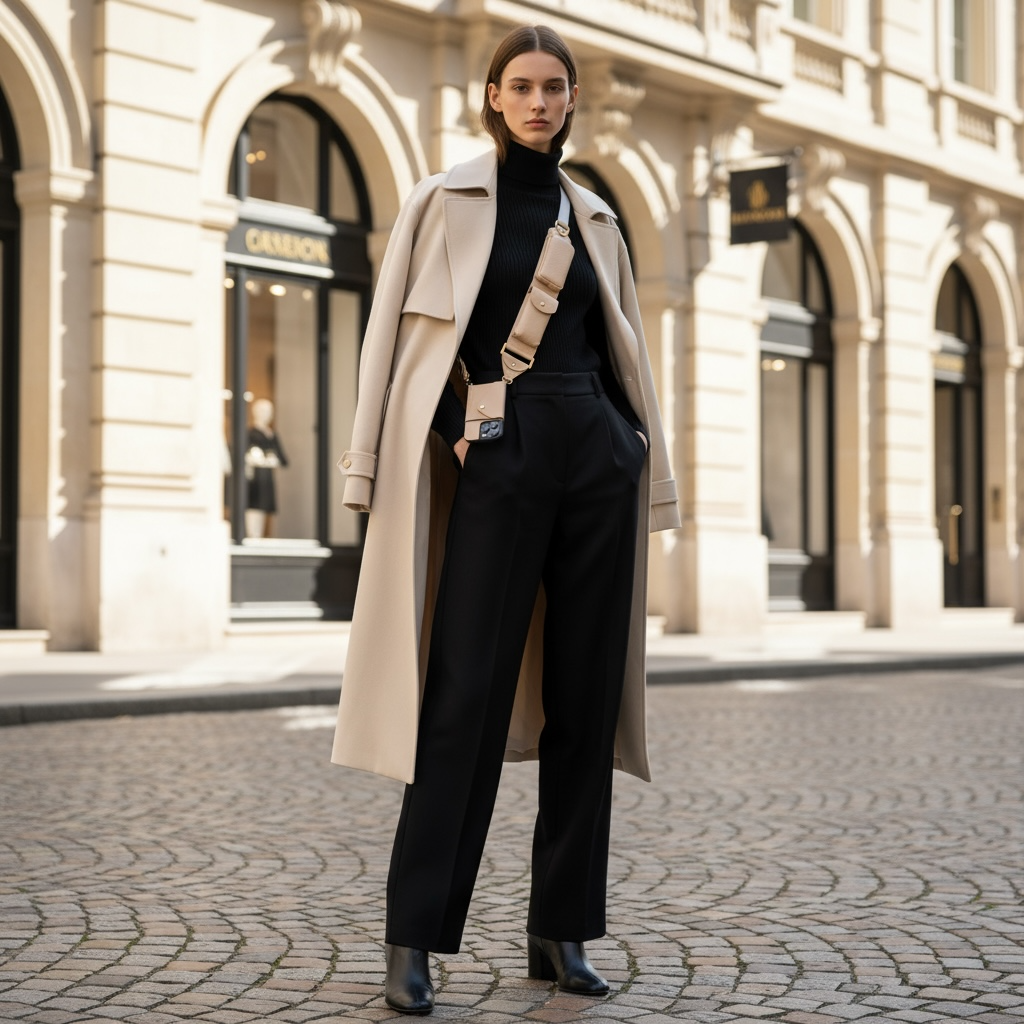 Alexa Strap – Beige Premium Leather with Gold Hardware