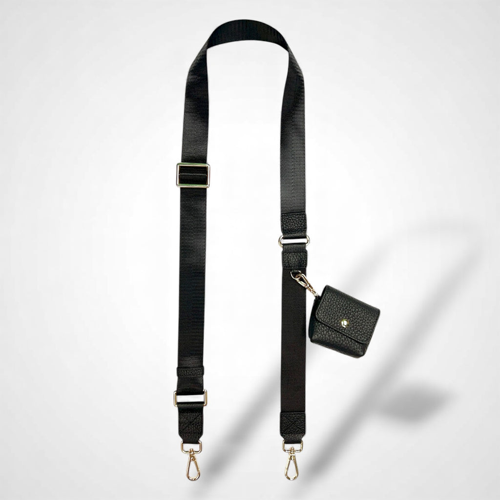 Cloud Strap – Black with Gold Hardware