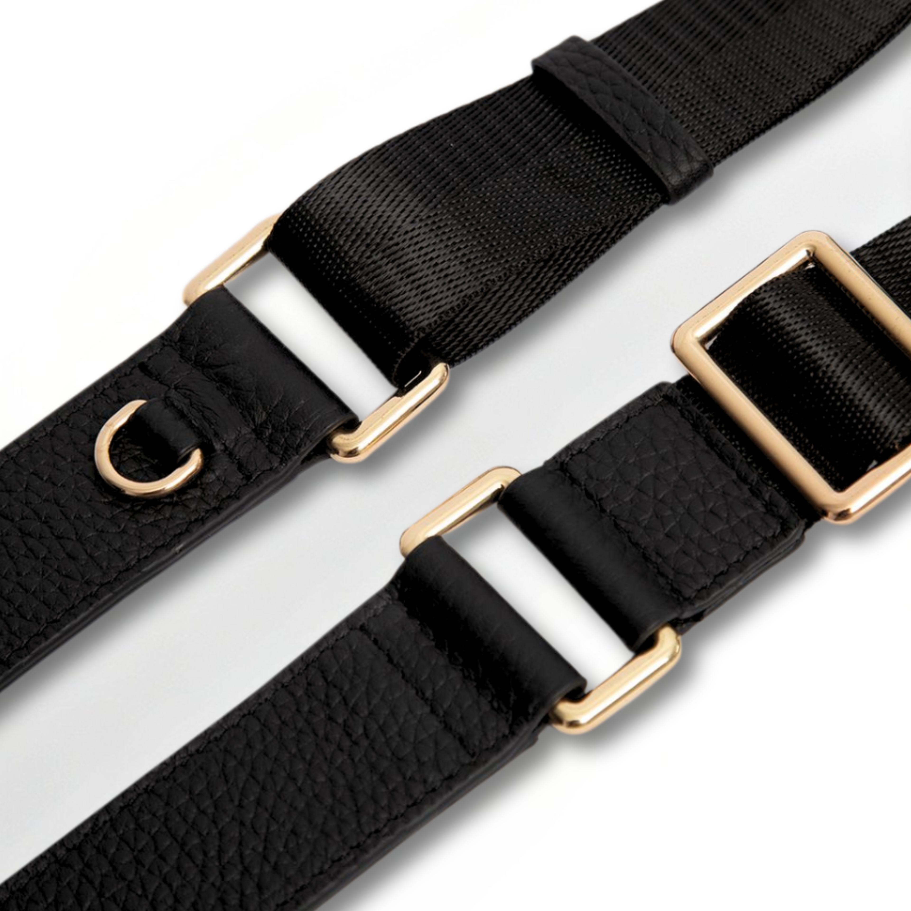 James Strap – Black with Gold Hardware